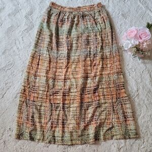 Suzie Winkle Paris Multicolor Side Button Long Skirt Size EU 34